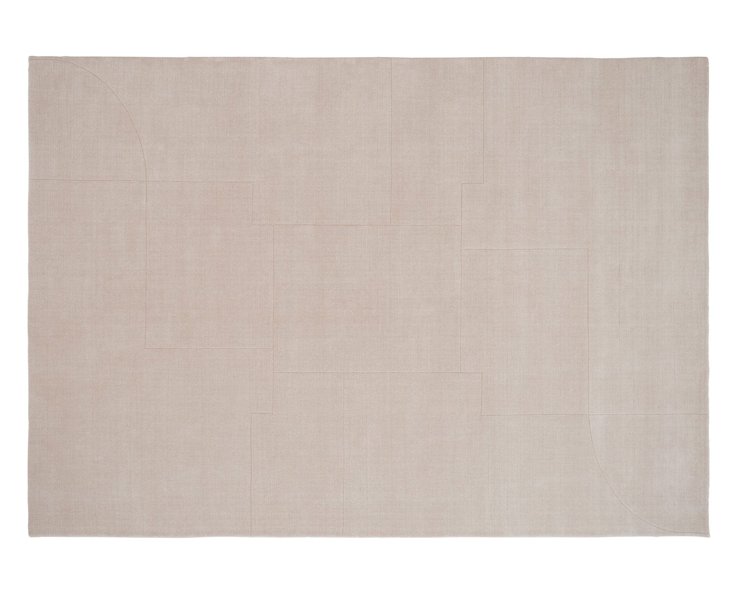 Geometric Maze Matta i färgen Beige