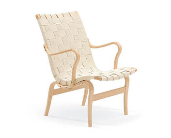 Eva Fåtölj Låg Flätad Linnegjord Ljus Bok