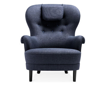 Rundrygg Fåtölj klädd i tyget Rami 4462