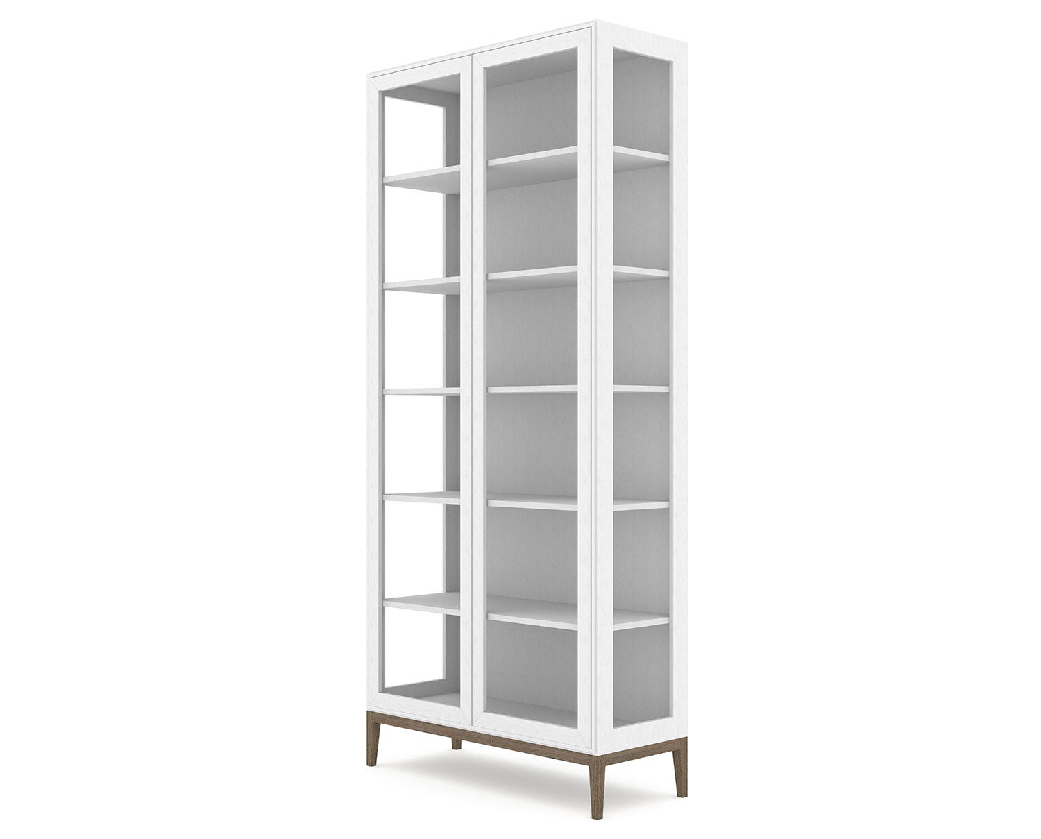 Edge 2.0 Vitrinskåp White / Burned Walnut