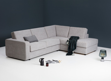 Bäddsoffa BEDinside med Öppet avslut 140. Armstöd AMBASSADOR