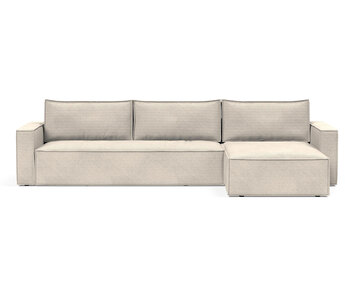 Newilla Bäddsoffa med divan klädd i tyget 594 Corduroy Ivory