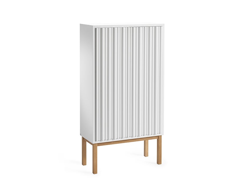 Collect 2013 Skåp Högt Vit / Vitoljad Ek