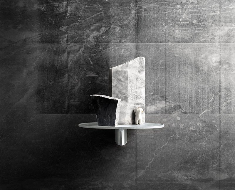 Museum Vägghylla Miljö Grå