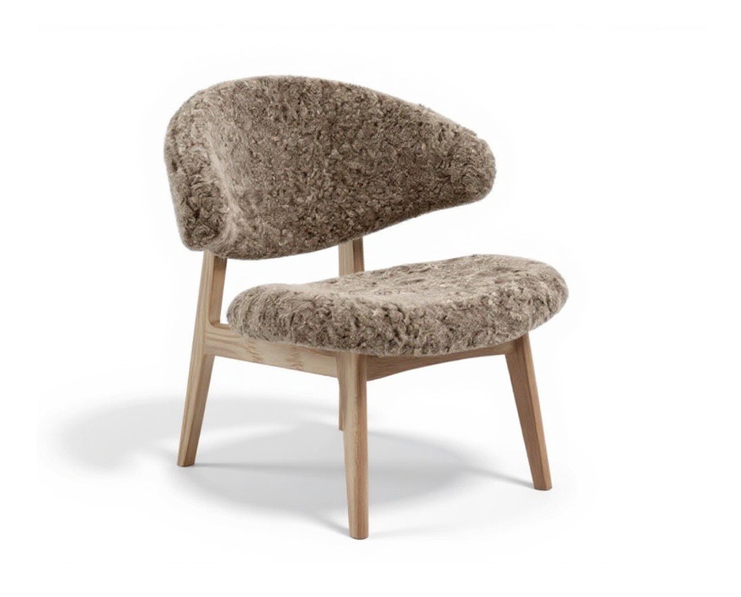 Kristensen & Kristensen Ram Lounge Chair i oljad massiv ask och fårskinn Cork