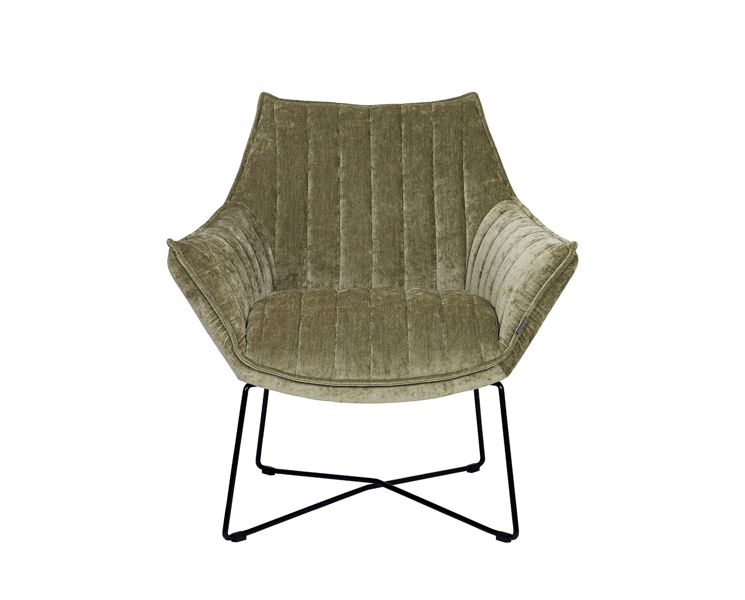 Egon fåtölj med dekorsöm tyg Eros Seagrass