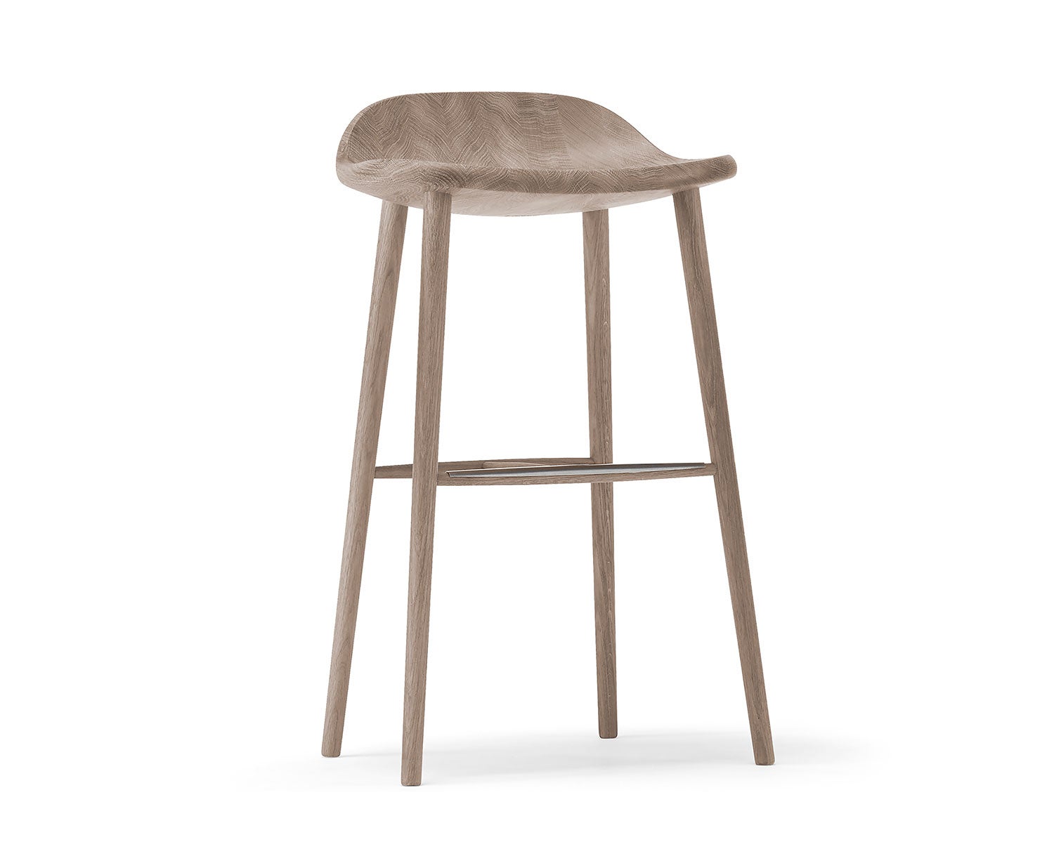 Miss Holly barstol i vitoljad ek, SH 78 cm | Stolab