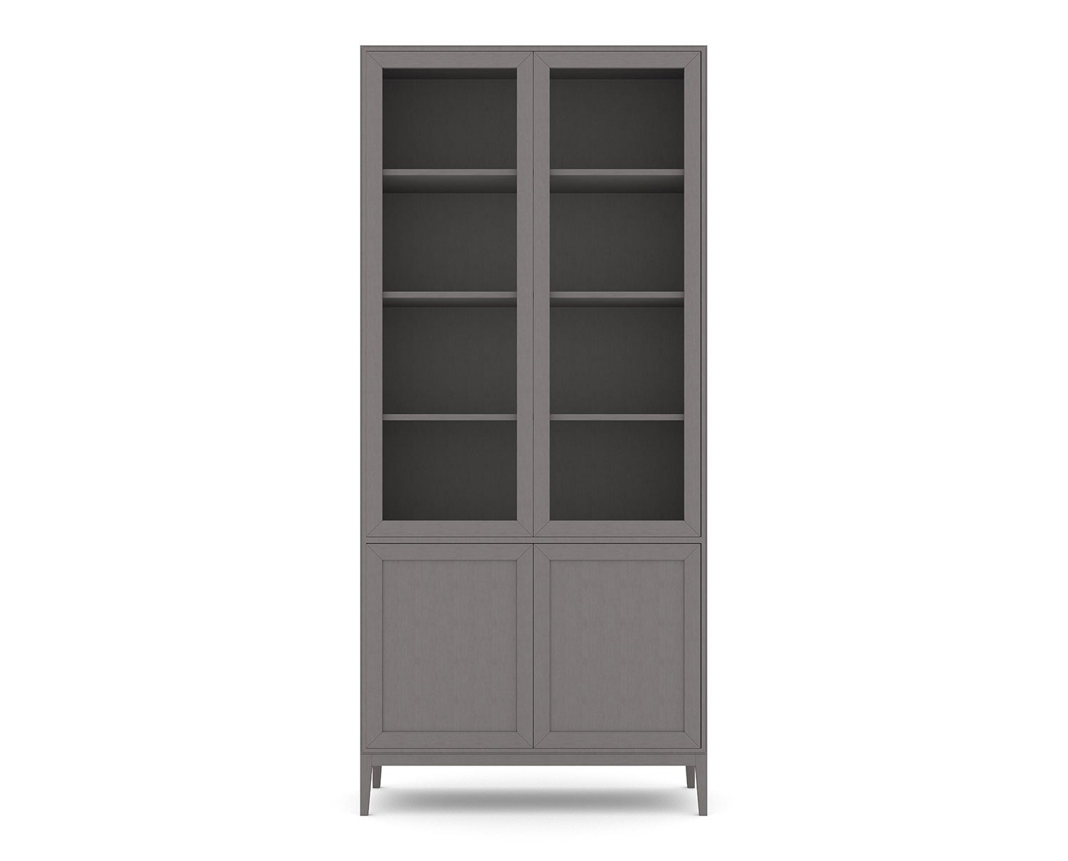 Edge 2.0 Vitrinskåp 4 Dörrar Grey