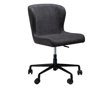 Glam Skrivbordsstol Tyg Raven Svart Bouclé Dan-Form