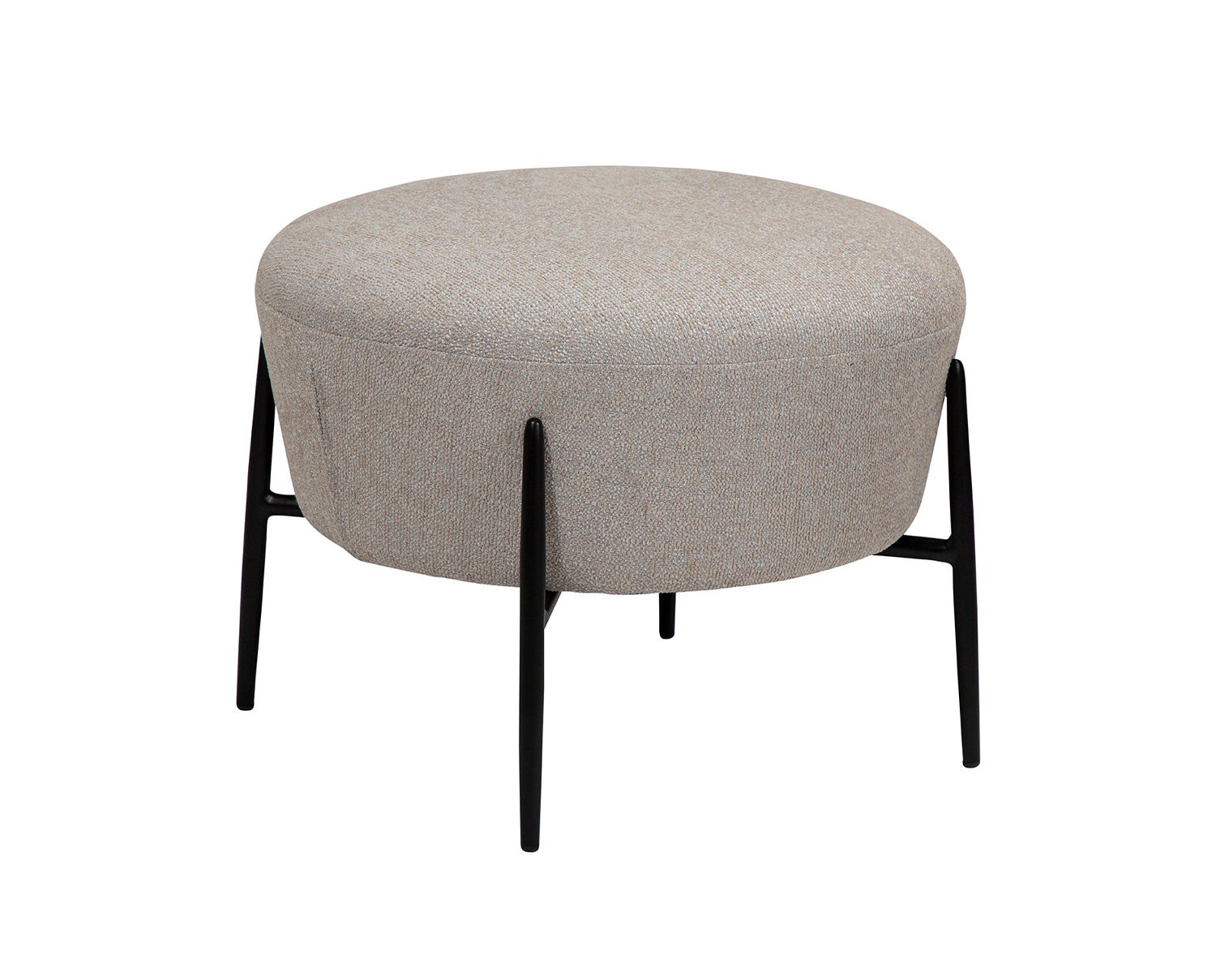 Orbit-Fotpall-Cashmere-Boucle-Svart