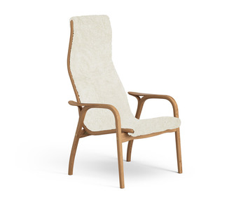 Lamino Fåtölj i oljad ek klädd i fårskinnsfärgen Vit