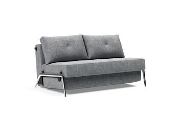 Cubed bäddsoffa med aluminiumben i tyget 565 Granite