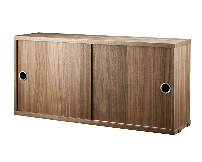 String Skåp med skjutdörrar 78x20 Valnöt