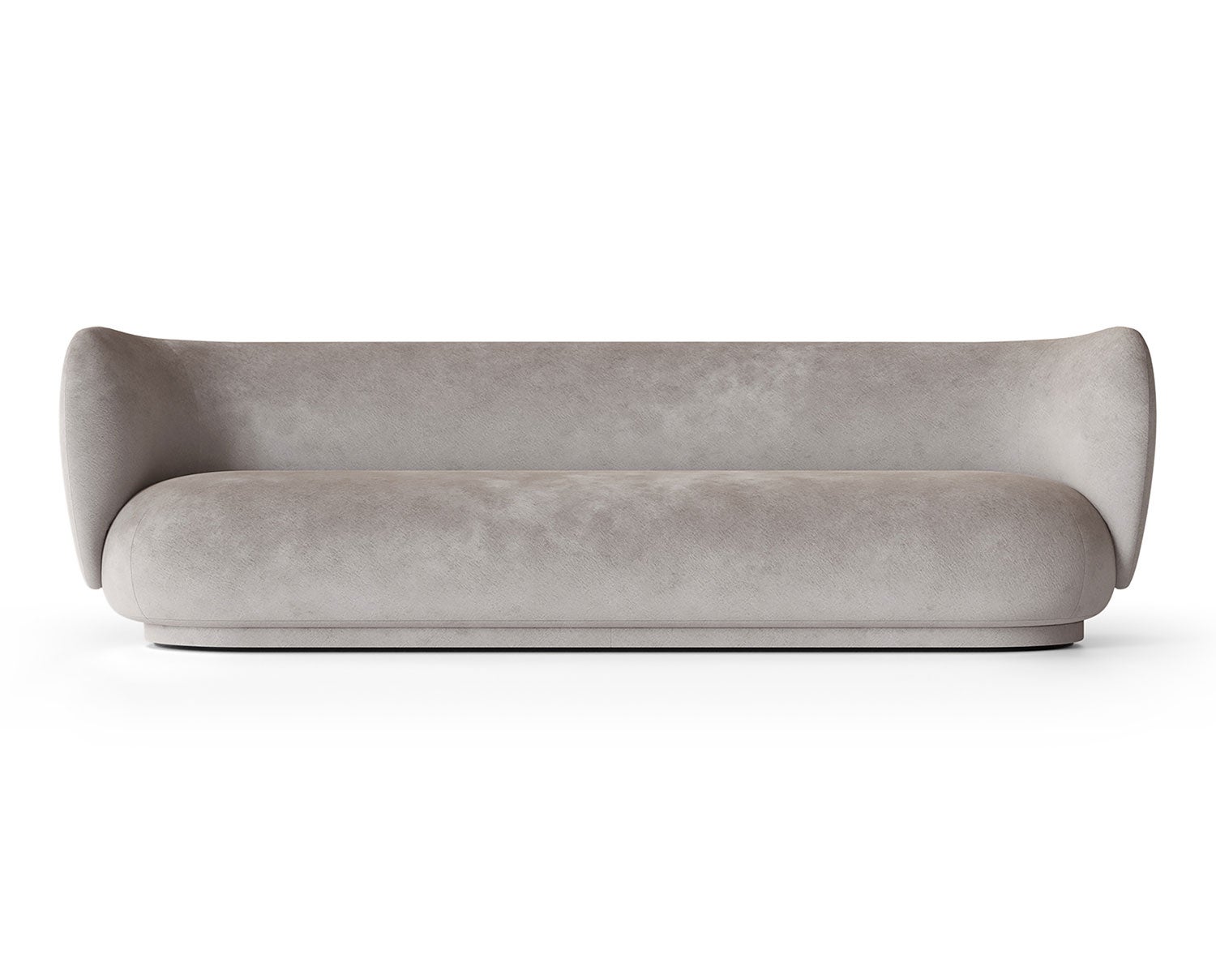 Rico Soffa 4-sits i tyget Faded Velvet Concrete