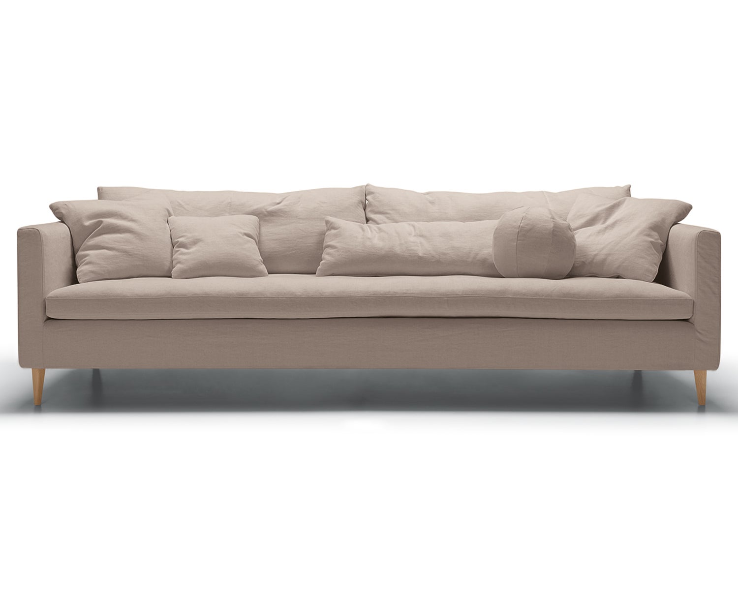 Sits Lill beige soffa LCV 4-sits i tyg Caleido 3790 Light Beige