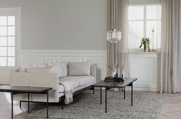 Shelton Soffa och Shelton Soffbord i brun ask