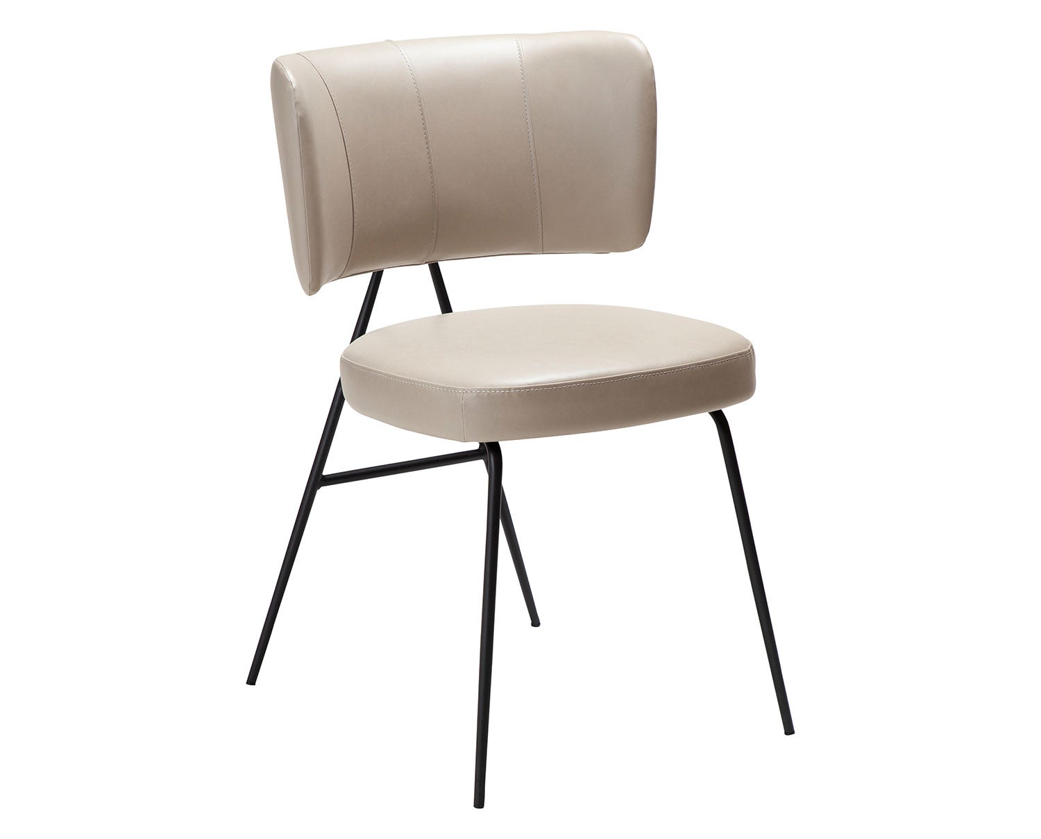 Roost stol från sidan i PU färgen Cashmere