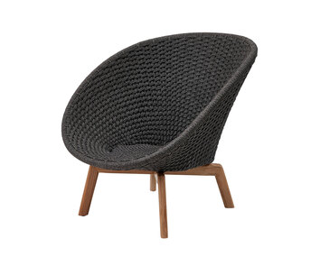 Peacock lounge chair, Teak, Dark Grey 5458RODGT