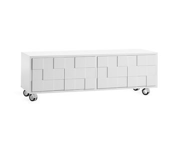 Collect 2010 mediabänk vit med hjul