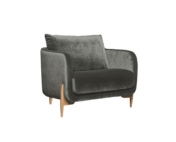 Jenny Fåtölj Regular klädd i tyget Classic Velvet i färgen Grey
