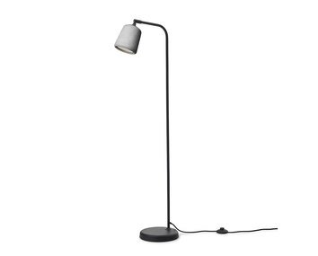 Material Golvlampa Ljusgrå Betong