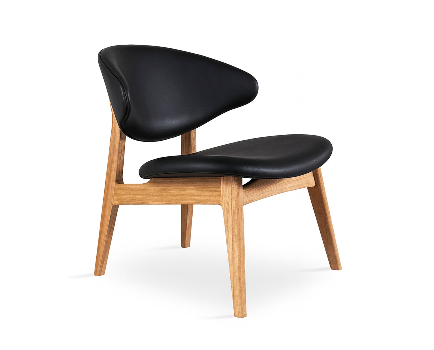 Kristensen & Kristensen Ram Lounge Chair i ask och svart läder