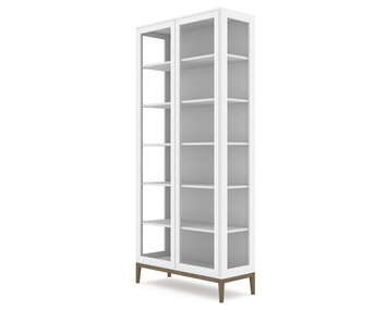 Edge 2.0 Vitrinskåp White / Burned Walnut