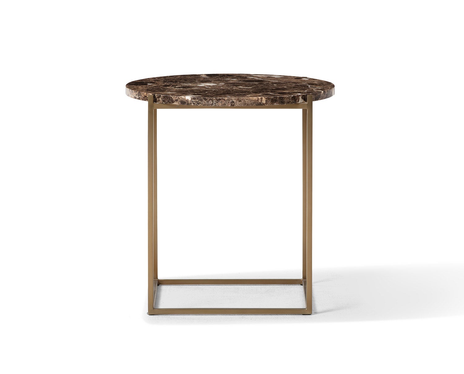 Circle Sidobord Ø48 | Brun Marmor