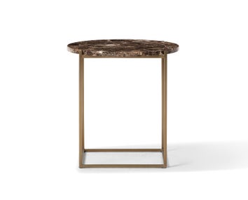 Circle Sidobord Ø48 | Brun Marmor
