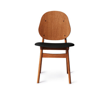 Noble Stol Black Leather Teak Oak