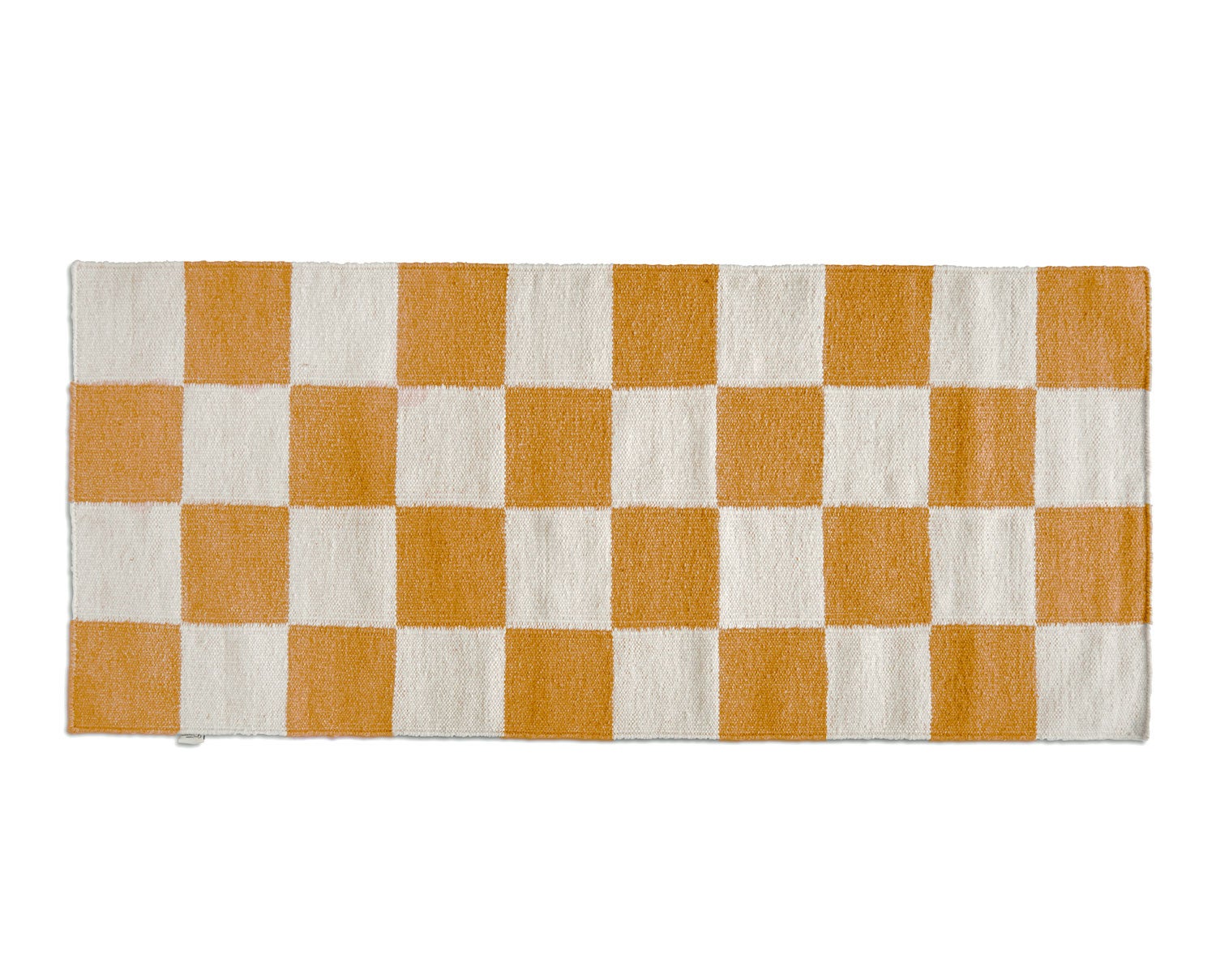 Squares Gångmatta 80x200 i färgen Vit/Gul