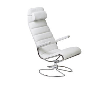 Minister Fåtölj i vitt läder