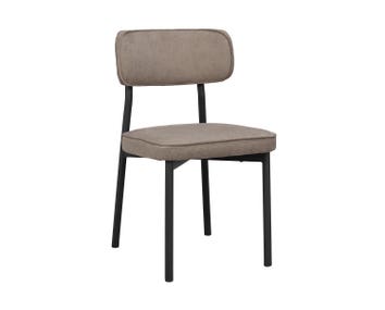 Paisley Stol Brunt Tyg Svart Metall