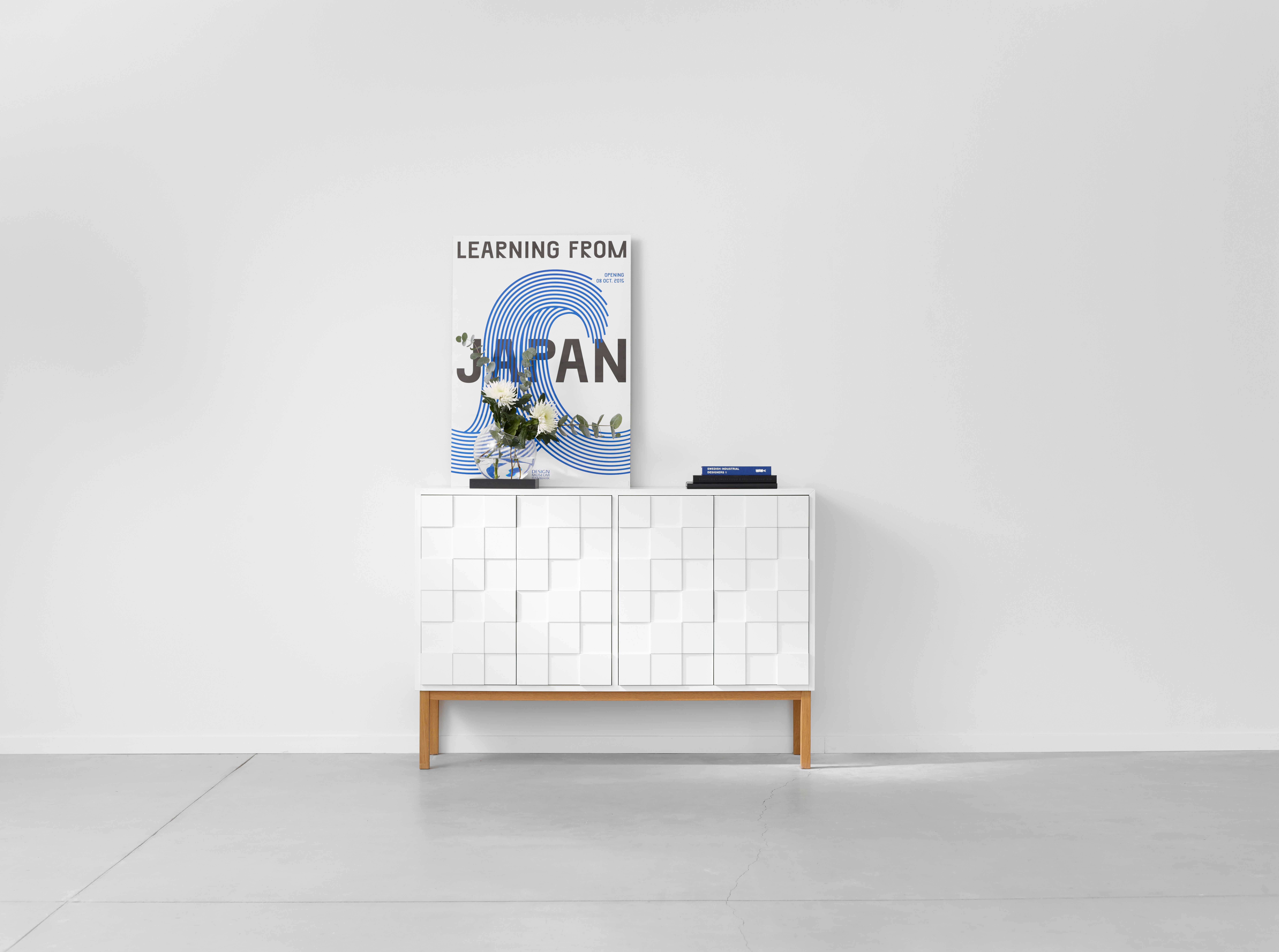 Collect 2010 Skåp Lågt | Vit / Oljad Ek