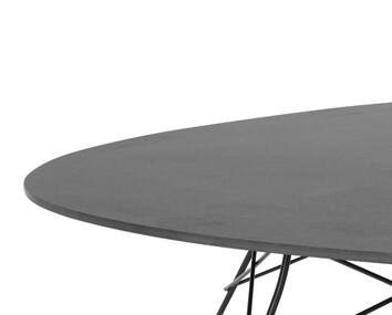 Glossy Bord Outdoor med svart skiva och svarta ben