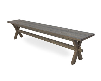 Ancona Bänk med kryssben sett från sidan