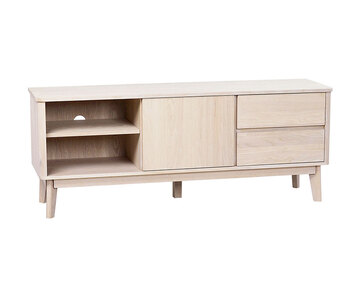 Yumi TV-bänk Vitpigmenterad Ek