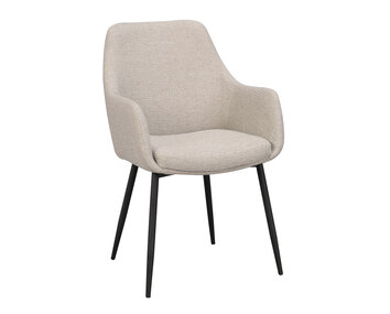 Reily karmstol i beige tyg