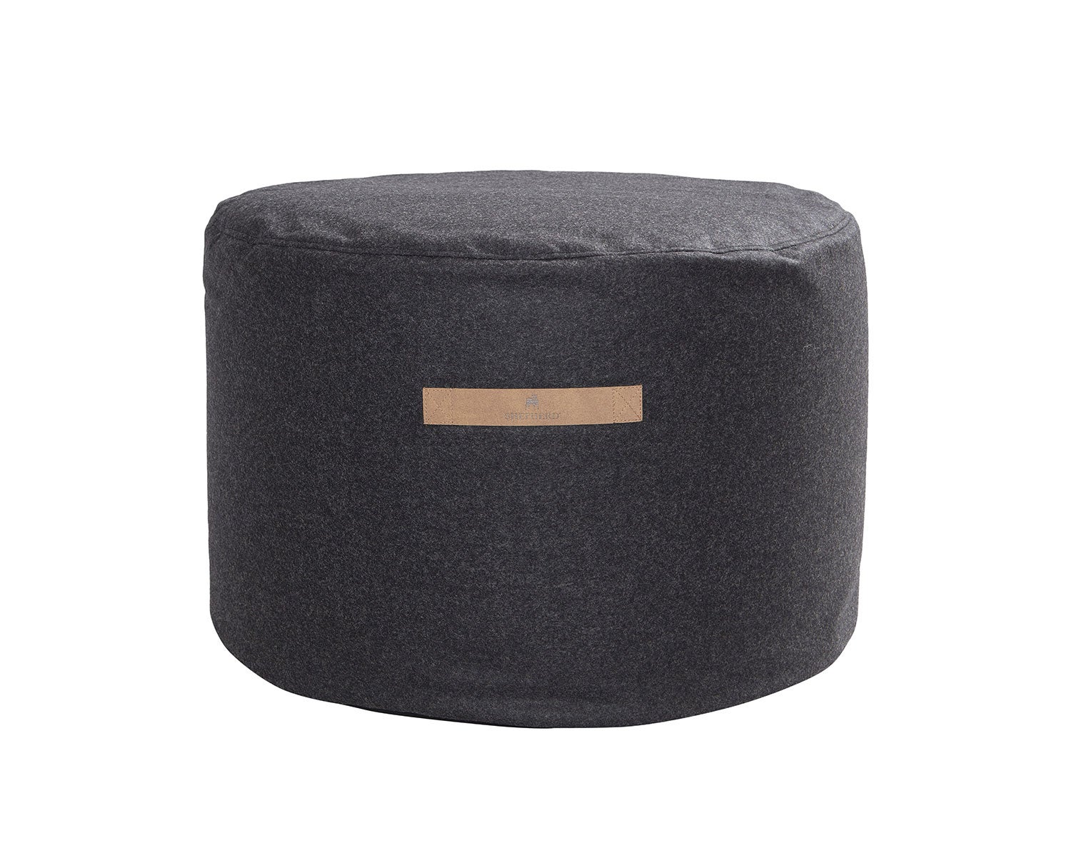 Hanna mjuk ullpuff 60x40 rund i färg svart från Shepherd