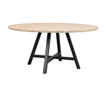 Carradale matbord runt 150 cm, vitpigmenterad ek, ben A | Rowico