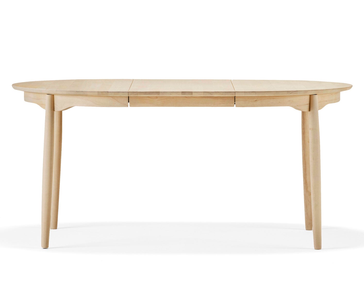 Carl Bord 115 med delad skiva i naturoljad björk med en iläggsskiva