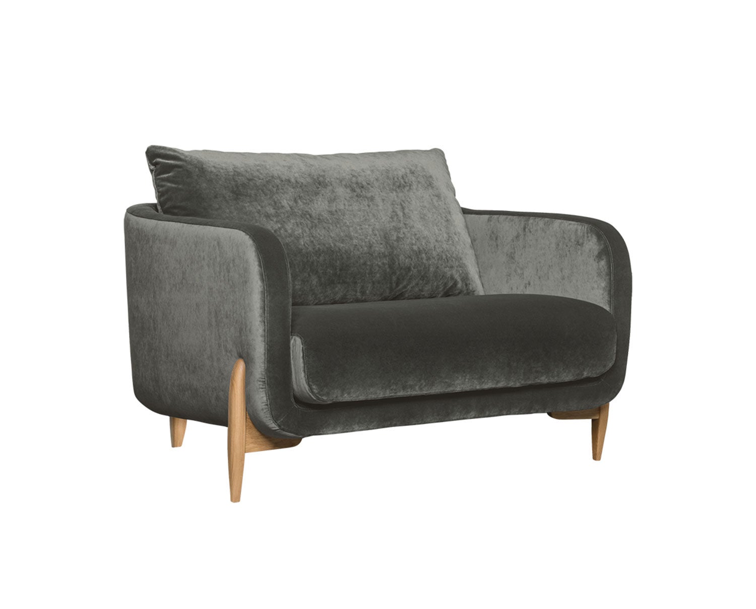 Jenny Fåtölj Wide klädd i Classic Velvet 5 Grey
