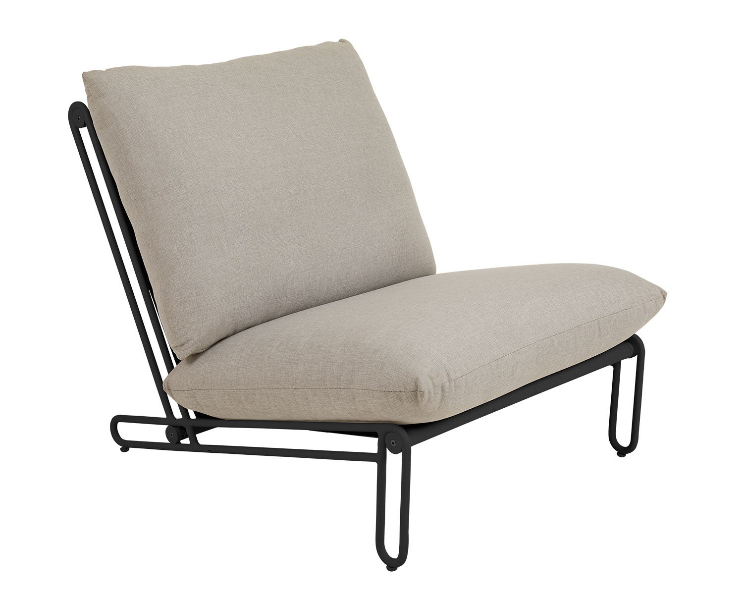 Blixt Fåtölj Svart / Beige Brafab