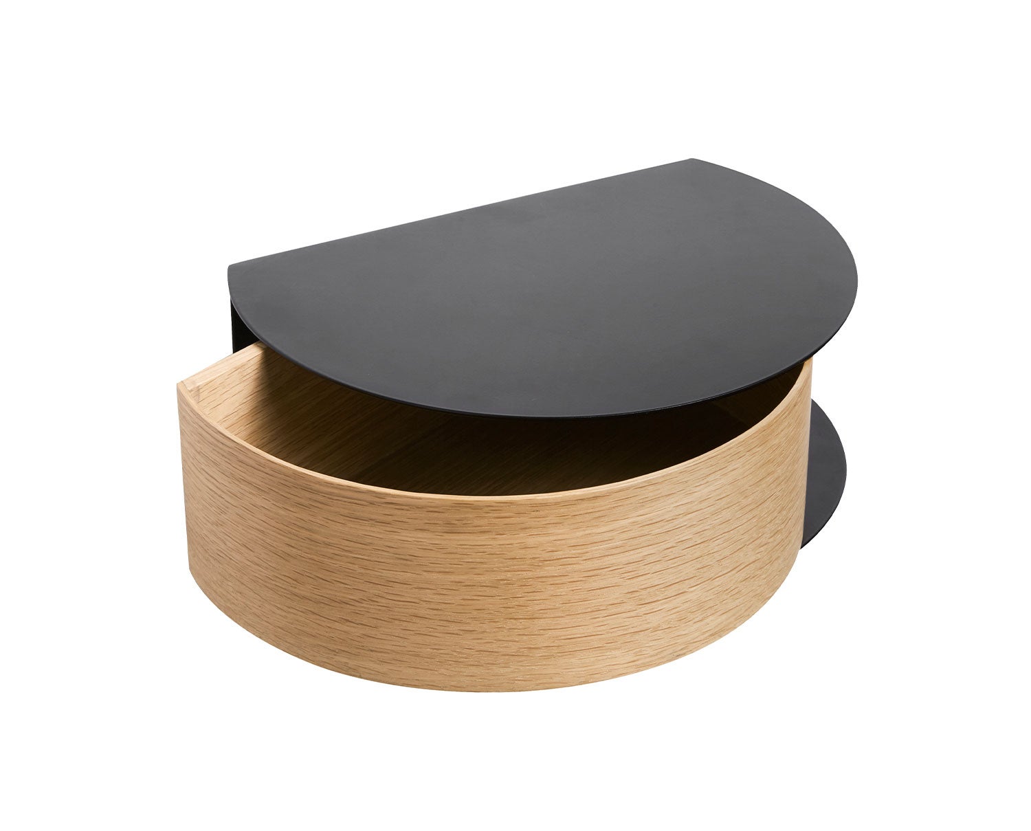 Wallie Vägghylla Vitpigmenterad Ek / Svart