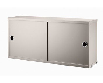 String Skåp med skjutdörrar 78x20 Beige