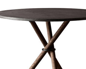 Aldric Cafébord Runt Ø80 Black Grey Detaljbild