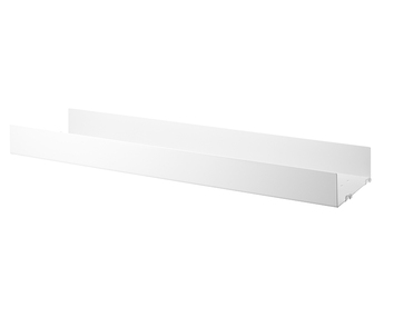 String Hylla metall Vit 78x30 Högkant