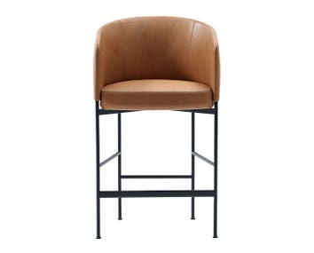 Barstolen Bonnet. Barstolen är klädd i lädret Master 53.