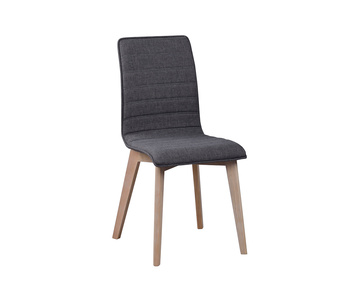 Gracy Stol Tyg Mörkgrå Vitpigmenterad Ek