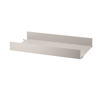 String Hylla metall Beige 58x30 Högkant